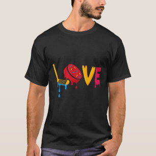 Camiseta Chicos de goteo de helado de hockey Amor de hockey