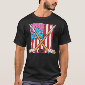 Camiseta Chicos de hockey sobre hielo con helado goteando b