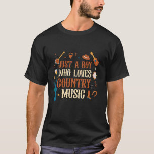 Camiseta Chicos de música country guitarra western