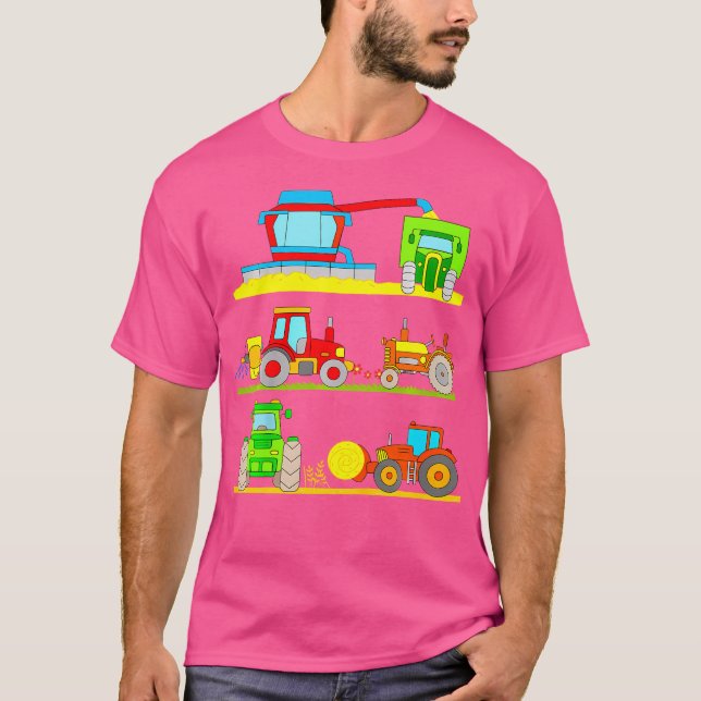 Camiseta Chicos de Tractor Cosechadora (Anverso)
