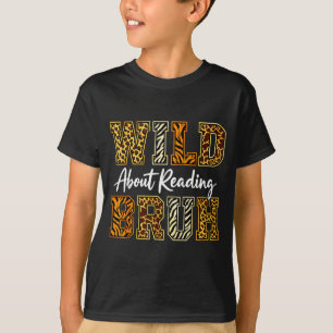 Camiseta Chicos divertido animal salvaje sobre leer libro h