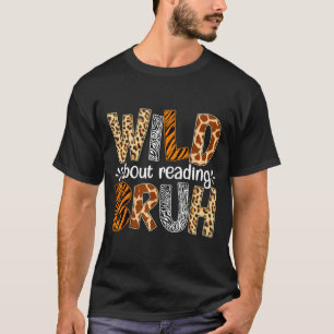 Camiseta Chicos divertido animal salvaje sobre leer libro h