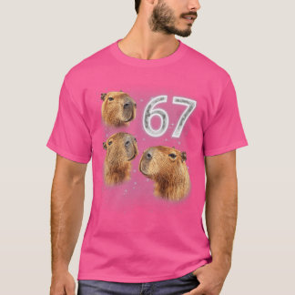 Camiseta Chicos Divertidos Chicas 67 Meme Capybara Aullando