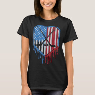 Camiseta Chicos Divertidos de Hockey con Helado Patriótico 