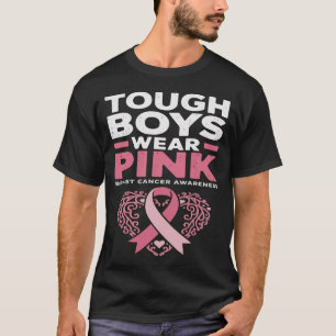 Camiseta Chicos Duros Cinta Rosa Conciencia del Cáncer de M