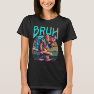 Camiseta Chicos Modernos bruh' Big Foot Gráfico de Regreso 