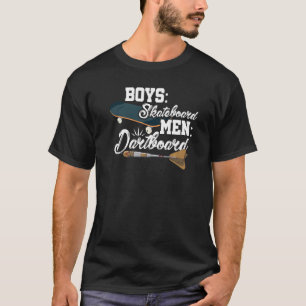 Camiseta Chicos monopatín hombres diana dardos jugador dard