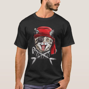 Camiseta Chicos Piratas Del Gato Jolly Roger Flag Skull Y C