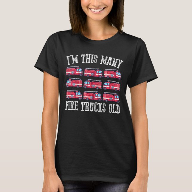 Camiseta Chicos, soy este gran número de camiones de bomber (Anverso)