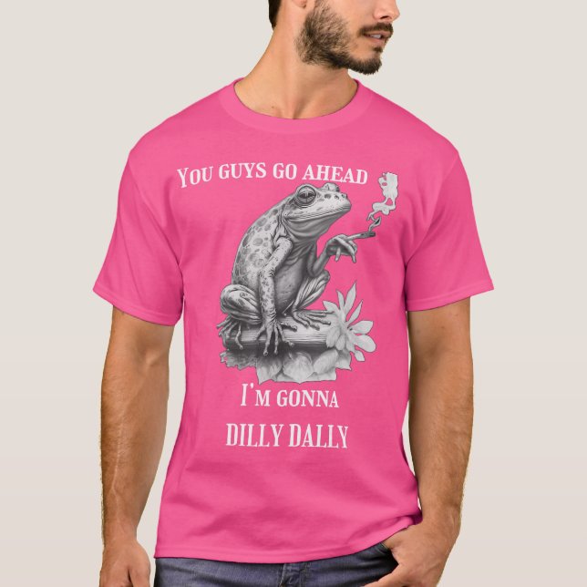 Camiseta Chicos Vayan Antes De Que Voy A Dilly Dally Frog (Anverso)
