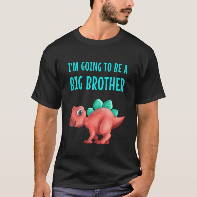 Camiseta Chicos, voy a ser un Gran Hermano Cute Niños Dino (Anverso)