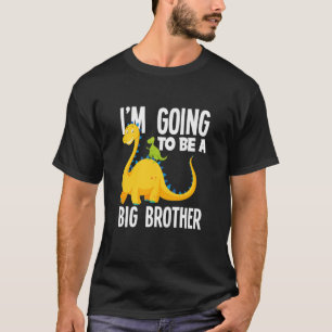 Camiseta Chicos, voy a ser un gran hermano dinosaurio Dino