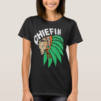 Camiseta Chiefn Smoke Weed Nativo Estadounidense Funny Tee