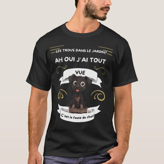 Camiseta Chien Aventure à quatre pattes (Anverso)