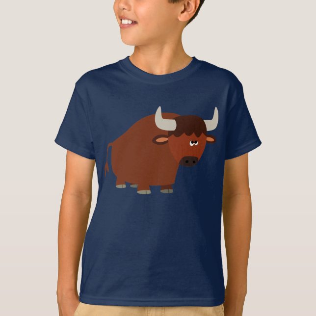 Camiseta chiflada Personalizado Bull para niños (Anverso)