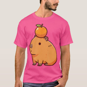 Camiseta Chigüiro Con Naranja En El Chiguiro De Cabeza