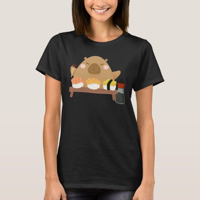 Camiseta Chigüiro con sushi (Anverso)
