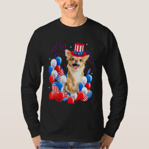 Camiseta Chihuahua 4 De Julio Balloga Bandera Estadounidens