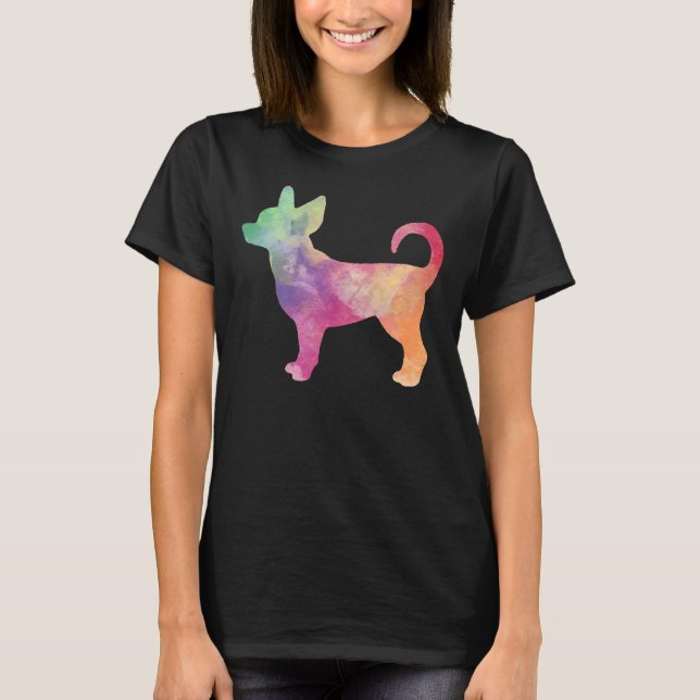 Camiseta Chihuahua arcoiris (Anverso)
