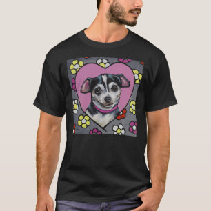 Camiseta Chihuahua Art Cute Chihuahua Pintando Girly Pink C