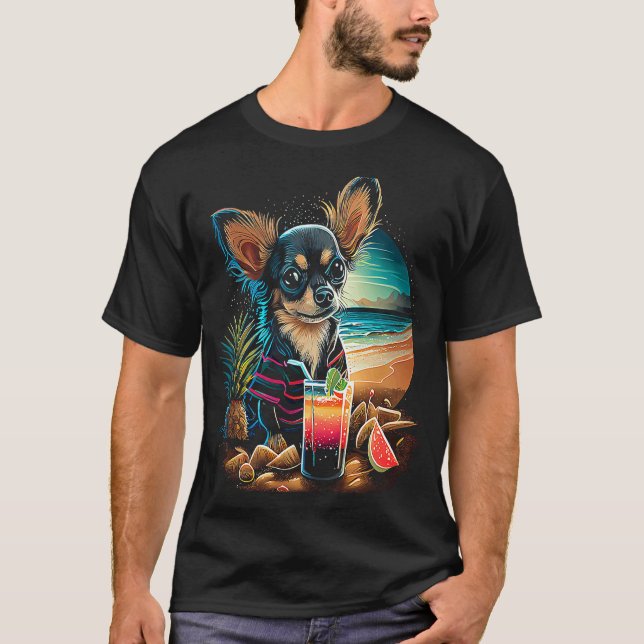 Camiseta Chihuahua at the beach Summer Vacation (Anverso)