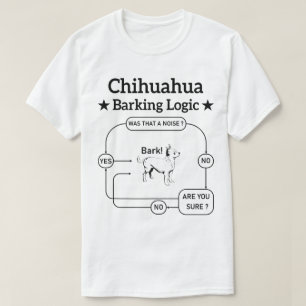Camiseta Chihuahua Barking Logic Graciosa Perro cachorro Sa