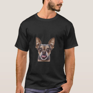 Camiseta Chihuahua cachorro lindo retrato doggy cachorro ch