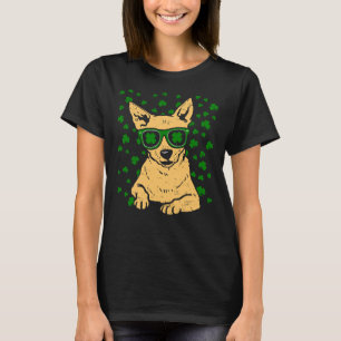Camiseta Chihuahua Chamrock Glasses St Patricks Day Dog