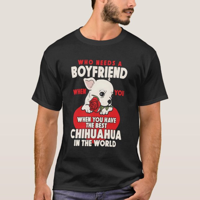 Camiseta Chihuahua Chihuahueã±O Quien Necesita Un Amigo Cua (Anverso)