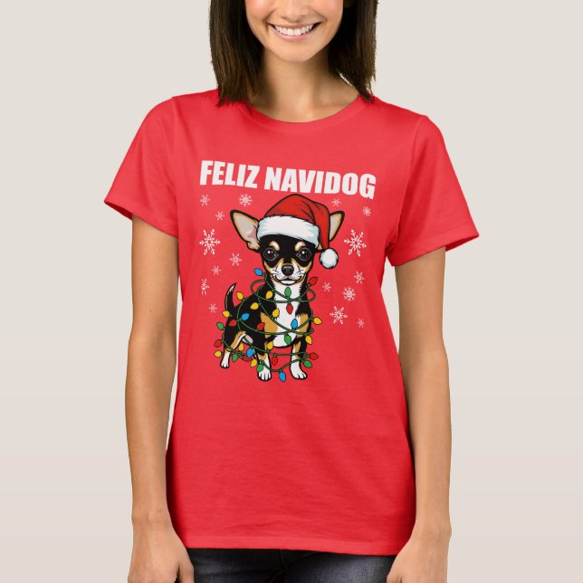 Camiseta Chihuahua Christmas (Anverso)