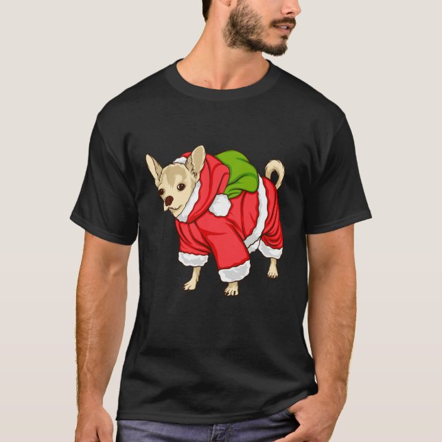 Camiseta Chihuahua Christmas Lights  Xmas Dog (Anverso)