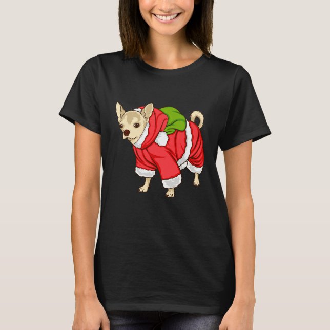 Camiseta Chihuahua Christmas Lights  Xmas Dog (Anverso)
