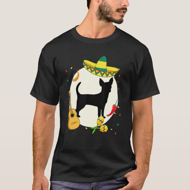 Camiseta Chihuahua Cinco De Mayo Cachorro Mexicano (Anverso)