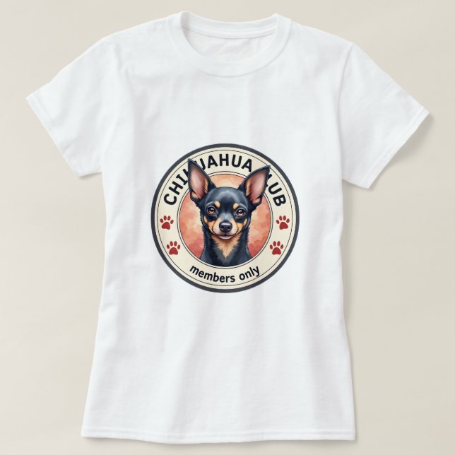 Camiseta Chihuahua 'Club - Solo miembros' (Diseño del anverso)