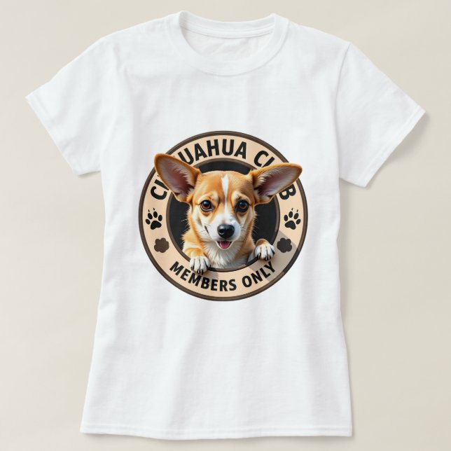 Camiseta Chihuahua 'Club - Solo miembros' (Diseño del anverso)