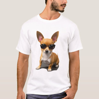 Camiseta Chihuahua con gafas de sol