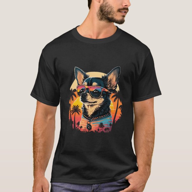 Camiseta Chihuahua Con Gafas De Sol Y S (Anverso)