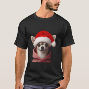 Camiseta Chihuahua con Navidades de Santa Hat Dueño de perr