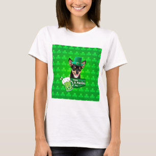 Camiseta Chihuahua Cuppy Dog St. Patrick's Day Green Clover