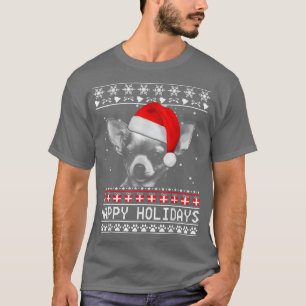 Camiseta Chihuahua Cute Happy Holidays Christmas Dog Lover