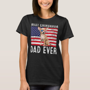 Camiseta Chihuahua Dad Usa La Bandera Estadounidense Chihua