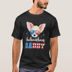 Camiseta Chihuahua Daddy 4 De Julio Hombres Patrióticos EEU