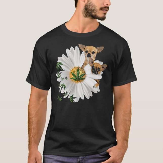 Camiseta Chihuahua Daisy Canabis (Anverso)