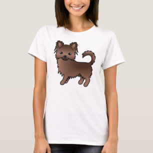 Camiseta Chihuahua de dibujo animado lindo con abrigo largo