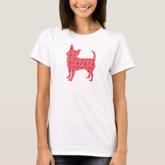 Camiseta Chihuahua de los corazones de la tarjeta del día