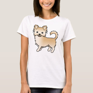 Camiseta Chihuahua de pelaje largo cervato perro de dibujos
