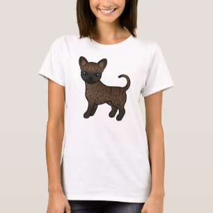 Camiseta Chihuahua de pelaje liso atigrado perro de dibujos