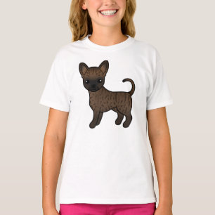Camiseta Chihuahua de Pelaje Liso Atigrado Perro de Dibujos