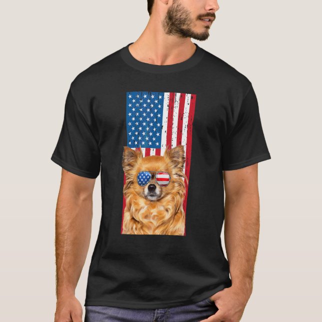 Camiseta Chihuahua De Pelo Largo Para Niños Perro Ameri (Anverso)