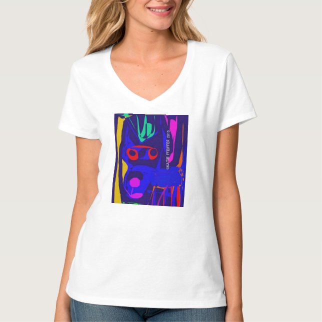 Camiseta Chihuahua de Pop Art (Anverso)